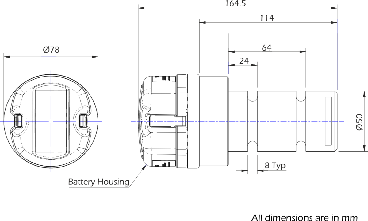 lcm4823 wireless load pin dimensions
